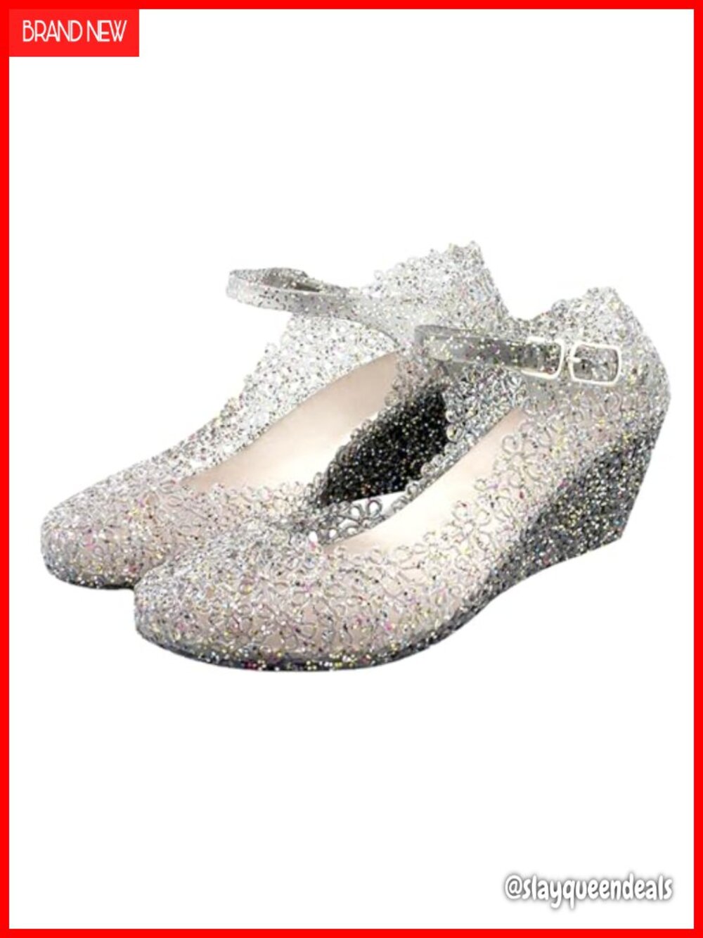 Crystal Jelly High Heel Sandals Mary Jane Heeled Sandals Summer Beach Hollow